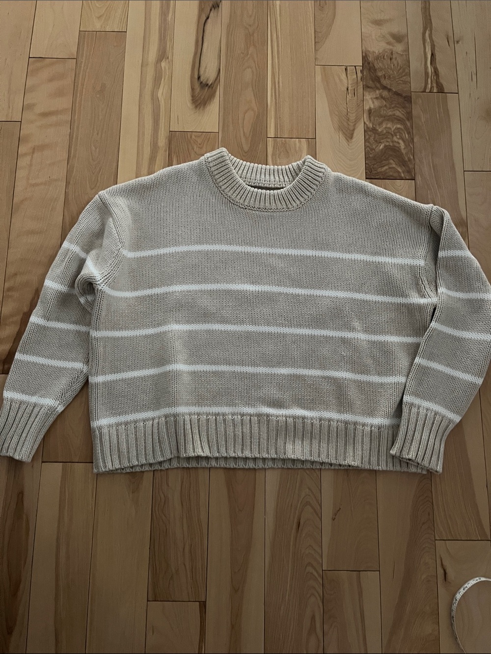 Quince 100% Organic Cotton Striped Crew Sweater - Picture 2 of 6